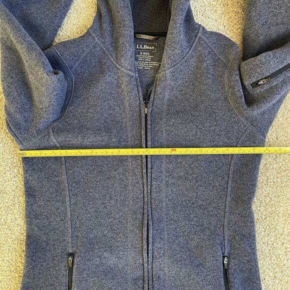 L.L.Bean Sweater Fleece Jacket Coat Long Hoodie Size Small Cozy Comfy Casual - Picture 11 of 13